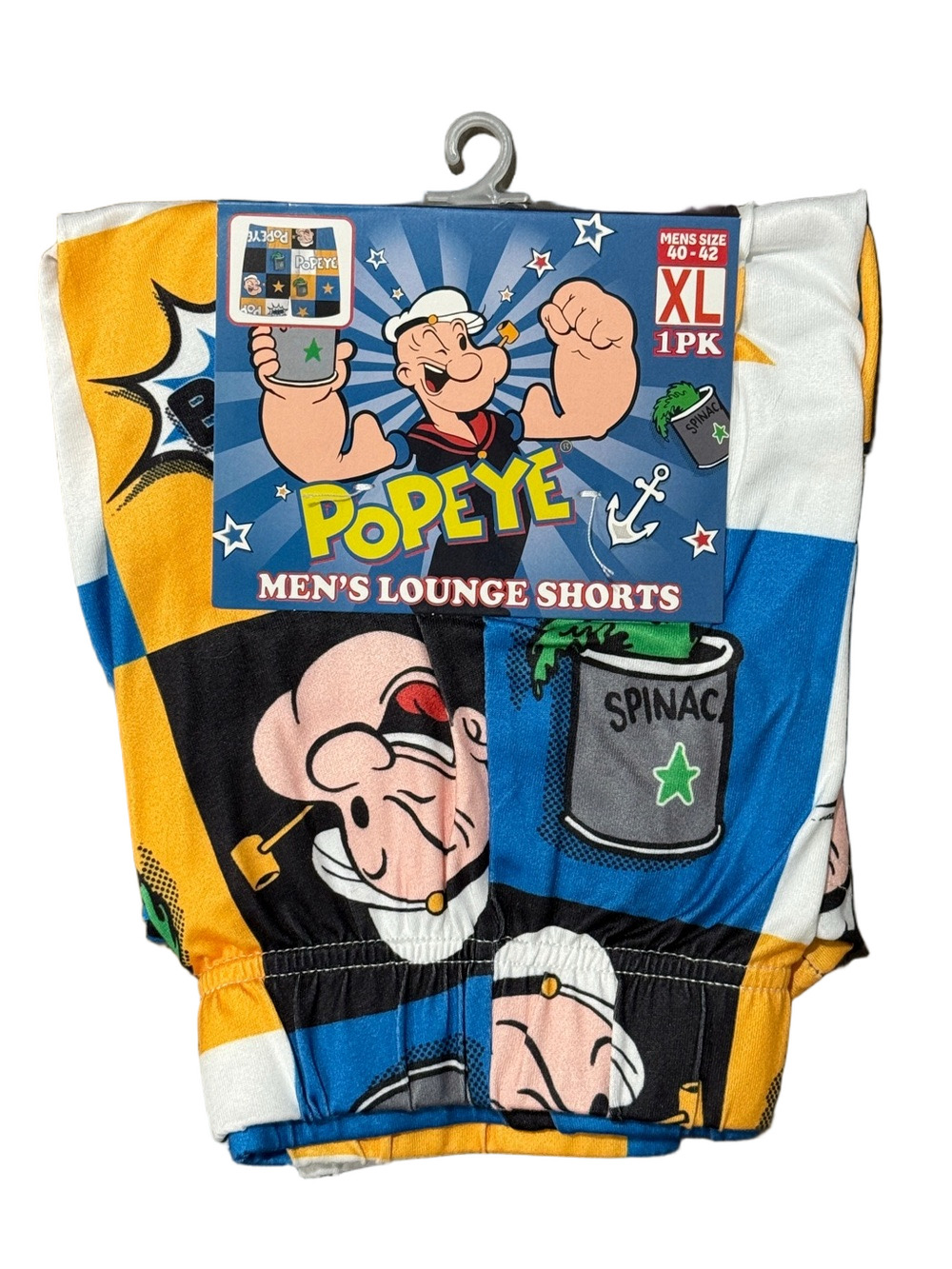 Mens Popeye The Sailor Man Licensed Lounge Shorts - Size Extra Large XL - NWT